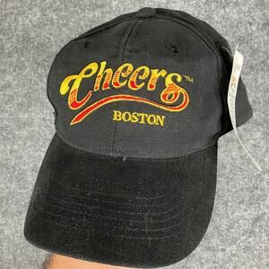 Cheers Boston Hat Black Adjustable Baseball Cap Embroidered Logo Souvenir NWT